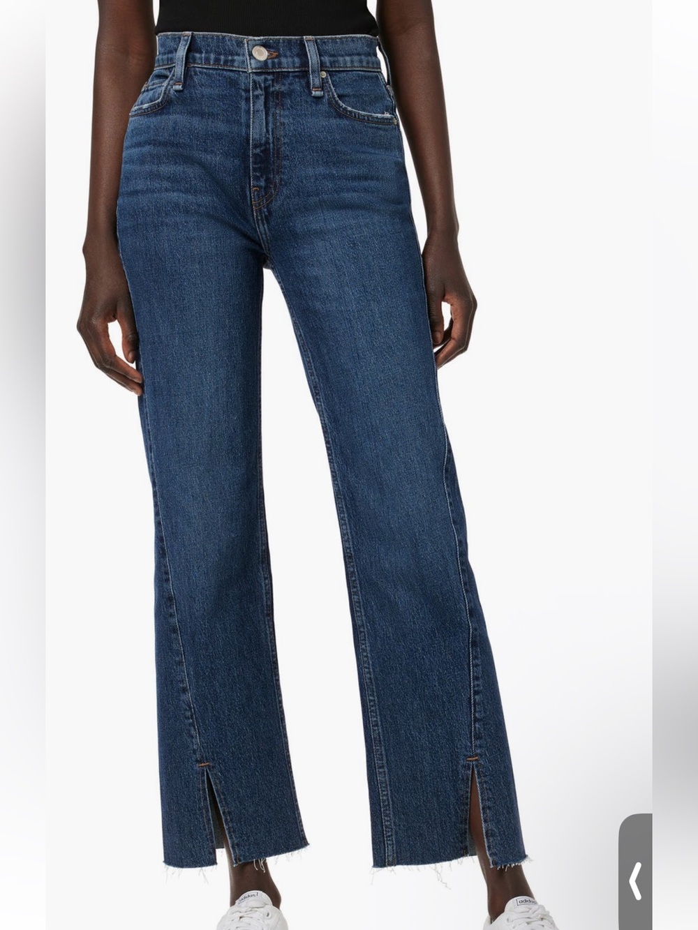 Hudson Jeans - Dark Wash Split Hem Raw Hem Denim
